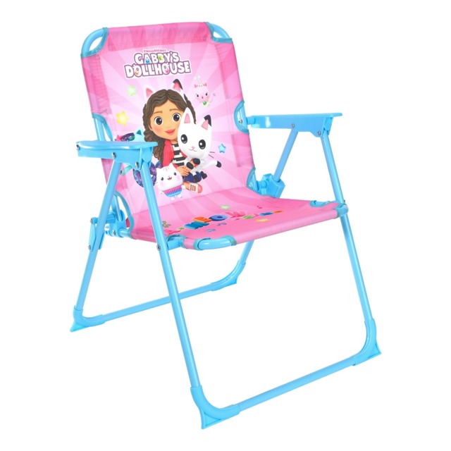 Kids Folding Gabby's Dollhouse Camping Chair - Pink/Blue - image 1