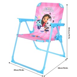 Kids Folding Gabby's Dollhouse Camping Chair - Pink/Blue - thumbnail 3