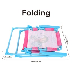 Kids Folding Gabby's Dollhouse Camping Chair - Pink/Blue - thumbnail 4