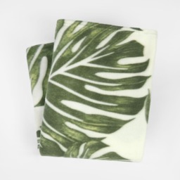 OHS Tropical Print Fleece Throw - Green - thumbnail 3