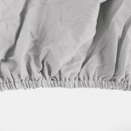 OHS Plain Dyed Deep Fitted Sheet, Silver - Super King - thumbnail 5