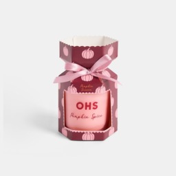 OHS Pumpkin Spice Scented Glass Candle - Burgundy