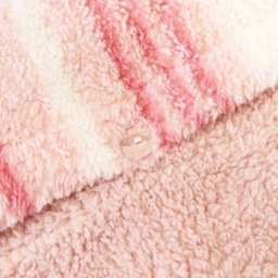 OHS Tartan Check Teddy Duvet Cover Set, Blush- King - thumbnail 4