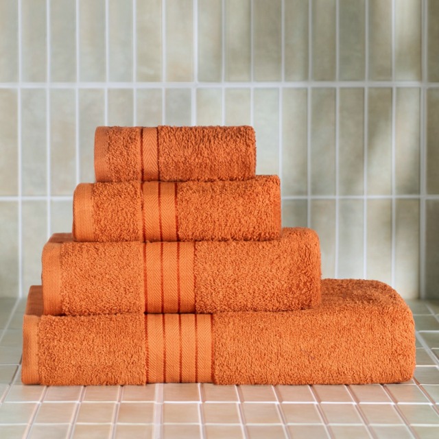 OHS 100% Cotton Bath Towel , Burnt Orange - 1PC - image 1