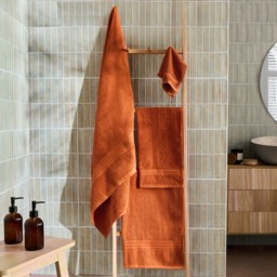 OHS 100% Cotton Bath Towel , Burnt Orange - 1PC - thumbnail 5