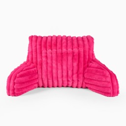 OHS Ribbed Faux Fur Cuddle Cushion with Heatable Pocket - Pink - thumbnail 5