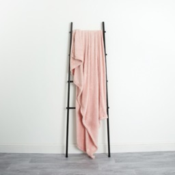 OHS Waffle Mink Throw Single, Blush Pink - 125 x 150cm - thumbnail 4