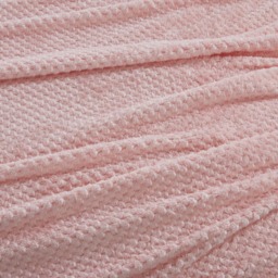 OHS Waffle Mink Throw Single, Blush Pink - 125 x 150cm - thumbnail 3