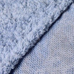 OHS Teddy Fleece Fitted Sheet, Dusky Blue - Single - thumbnail 4