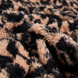 OHS Leopard Print Teddy Fleece Throw - Brown - thumbnail 5