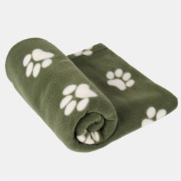 OHS Pet Paw Print Fleece Throw - Green - thumbnail 4