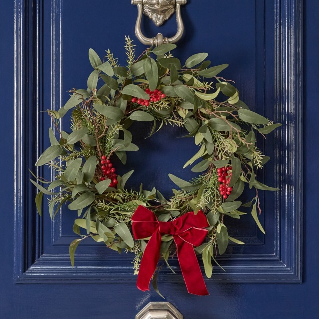 OHS Berry and Bow Wreath - Burgundy - image 1