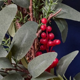 OHS Berry and Bow Wreath - Burgundy - thumbnail 3