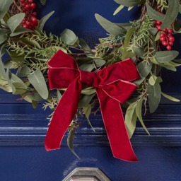 OHS Berry and Bow Wreath - Burgundy - thumbnail 2