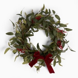 OHS Berry and Bow Wreath - Burgundy - thumbnail 5
