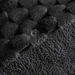 OHS Waffle Fleece Duvet Cover Set, Charcoal - King - thumbnail 5