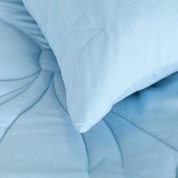 OHS Diamond Bow Quilted Coverless 7.5 Tog Duvet Set, Blue - Double - thumbnail 5