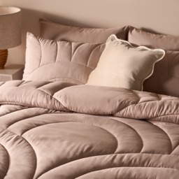 OHS Arches Quilted Coverless 7.5 Tog Duvet Set, Natural - Double - thumbnail 2