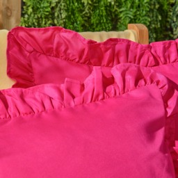 OHS 4 Pack Frill Cushion Covers - Hot Pink - thumbnail 5