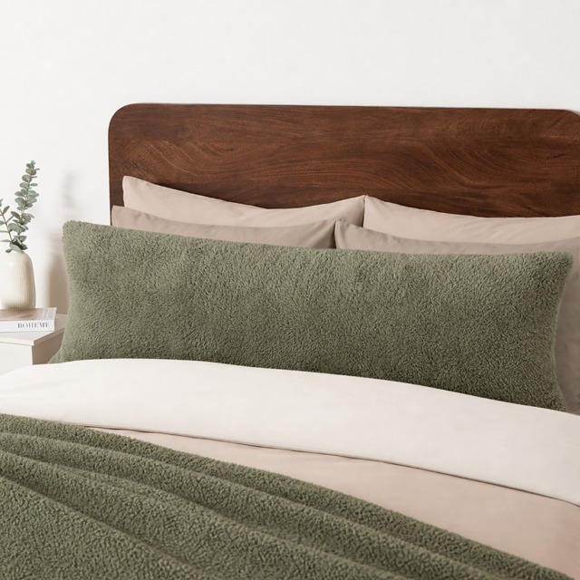 OHS Teddy Bolster Pillow - Woodland  Green - image 1