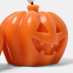 OHS 2 Pack Carved Pumpkin LED Candles - Orange - thumbnail 4