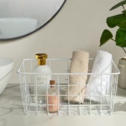OHS Multipurpose Metal Wire Storage Basket - White - thumbnail 4