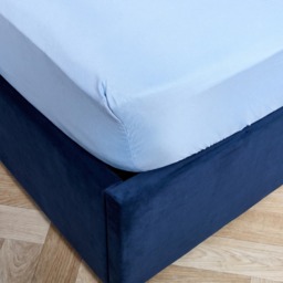 OHS Plain Dyed Fitted Sheet, Dusky Blue - King - thumbnail 2