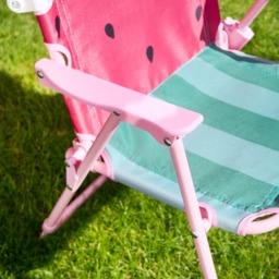 OHS Kids Watermelon Print Camping Chair with Parasol - Pink/Green - thumbnail 3