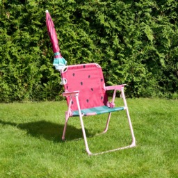 OHS Kids Watermelon Print Camping Chair with Parasol - Pink/Green - thumbnail 2