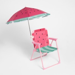 OHS Kids Watermelon Print Camping Chair with Parasol - Pink/Green - thumbnail 5