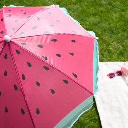 OHS Kids Watermelon Print Camping Chair with Parasol - Pink/Green - thumbnail 4
