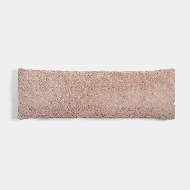 OHS Cable Knit Bolster Pillow - Natural - image 1