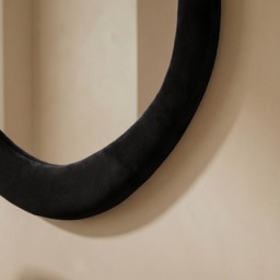 OHS Matte Velvet Irregular Mirror - Black - thumbnail 2