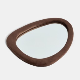 OHS Matte Velvet Irregular Mirror - Chocolate - thumbnail 3