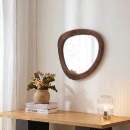 OHS Matte Velvet Irregular Mirror - Chocolate - thumbnail 1