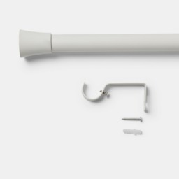 OHS 28mm Trumpet Extendable Curtain Pole, White - 120-220cm - thumbnail 4