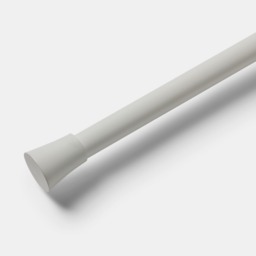 OHS 28mm Trumpet Extendable Curtain Pole, White - 120-220cm - thumbnail 2