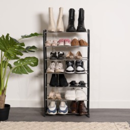 OHS Shoe Storage Rack, 7 Tier - Black