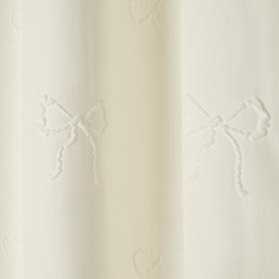 OHS Embossed Bow Curtains, Ivory - 66X90in - thumbnail 5