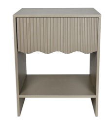 OHS Ribbed Scallop 1-Drawer Bedside Table - Natural - thumbnail 2