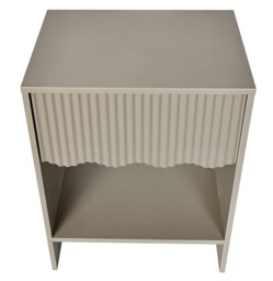 OHS Ribbed Scallop 1-Drawer Bedside Table - Natural - thumbnail 3