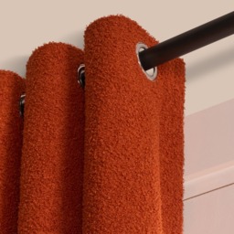 OHS Bouclé Eyelet Blackout Curtains, Rust - 90 x 90in - thumbnail 5
