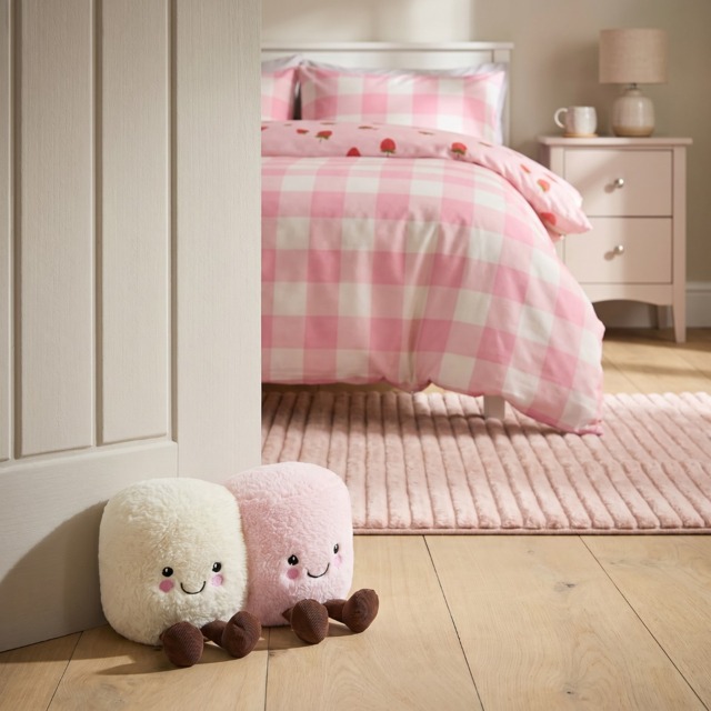 OHS Cotton & Candy Marshmallow Doorstop - Pink/White - image 1