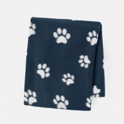 OHS Pet Paw Print Fleece Throw - Navy - thumbnail 3