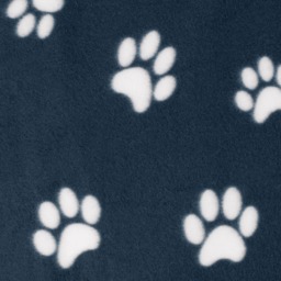 OHS Pet Paw Print Fleece Throw - Navy - thumbnail 4