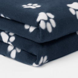 OHS Pet Paw Print Fleece Throw - Navy - thumbnail 5