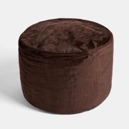 OHS Matte Velvet Footstool - Chocolate - thumbnail 2