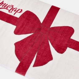 OHS Unwrap Me Slogan Bath Mat - Red/White - thumbnail 2