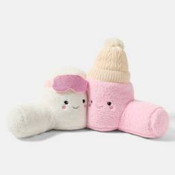 OHS Cotton & Candy The Winter Marshmallow Cuddle Cushion - Pink/White - thumbnail 3