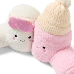 OHS Cotton & Candy The Winter Marshmallow Cuddle Cushion - Pink/White - thumbnail 4